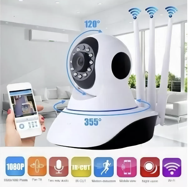 Miniatura 2 de Camara ip 360 3 antenas